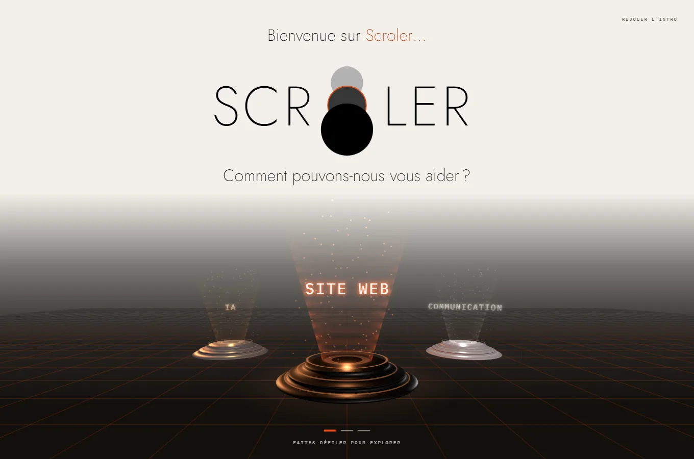 Page d'accueil du site de Scroler